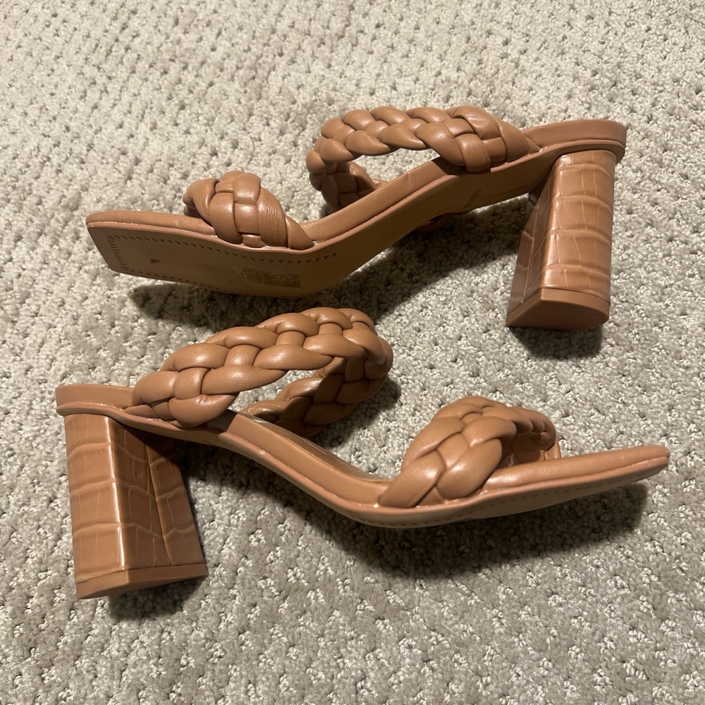 Dolce Vita PAILY Braided Camel Heeled Sandals